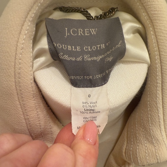 🧥 J.Crew Double Cloth Wool Coat – Size 0 - Picture 6 of 6